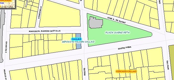 Plano del centro del Callao